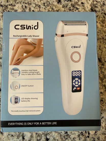Rechargeable Lady Shaver USB Wet Dry Electric Razor LED Display