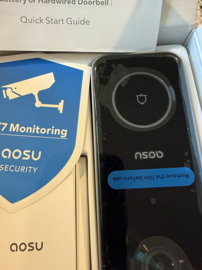 AOSU Video Doorbell Ultra WiFi HomeBase Smart Security Camera Alexa