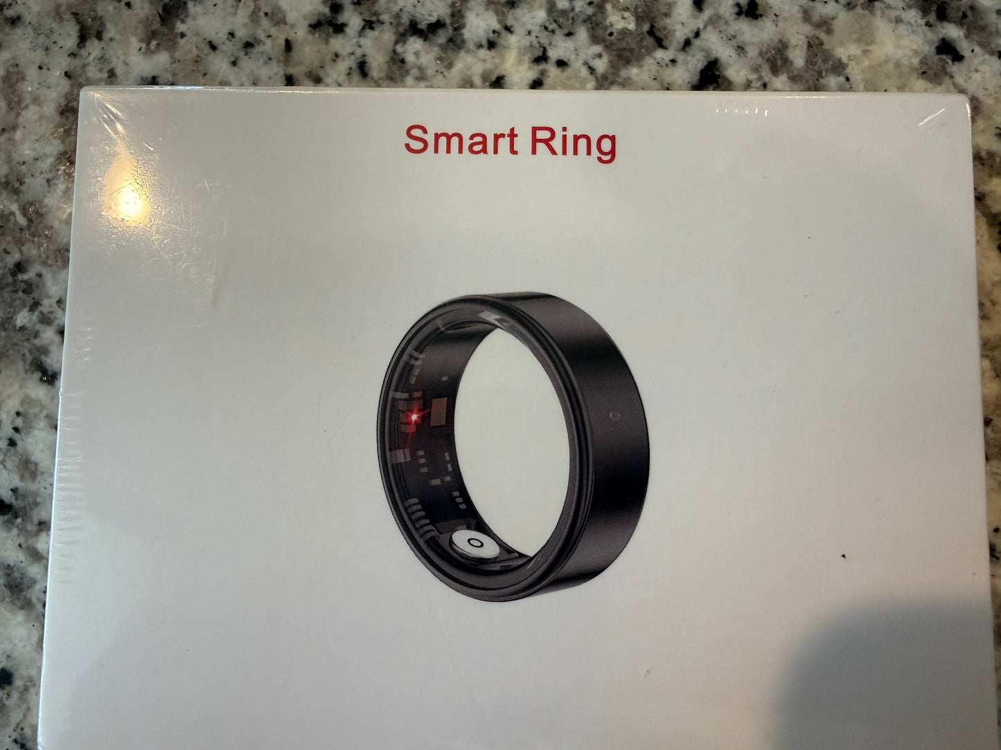 Silver Smart Ring Fitness Tracker Heart Rate Sleep Monitor Bluetooth Ring Size 8