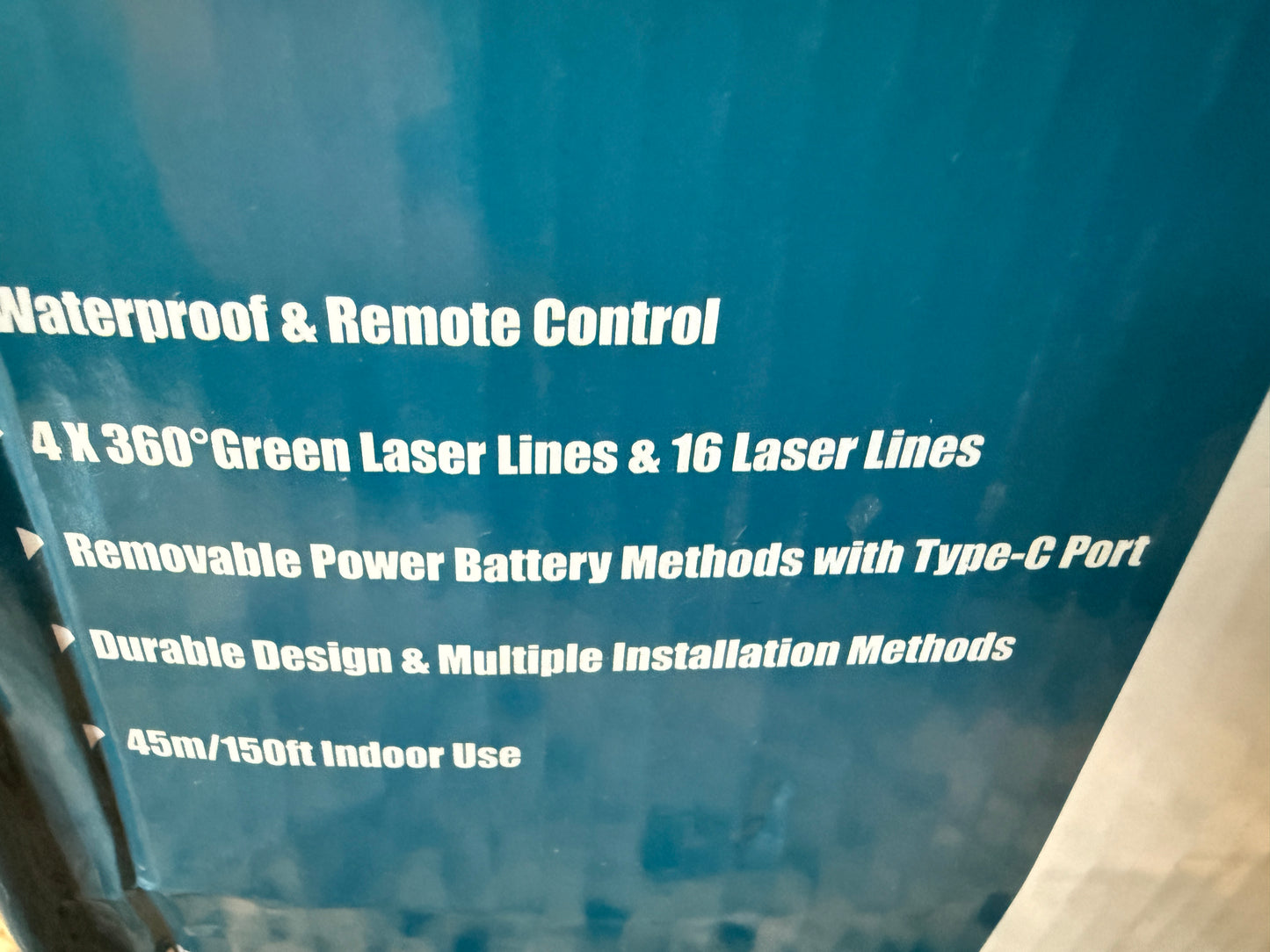 4x360° Green Laser Level Self Leveling 16 Line Waterproof Remote Control Kit