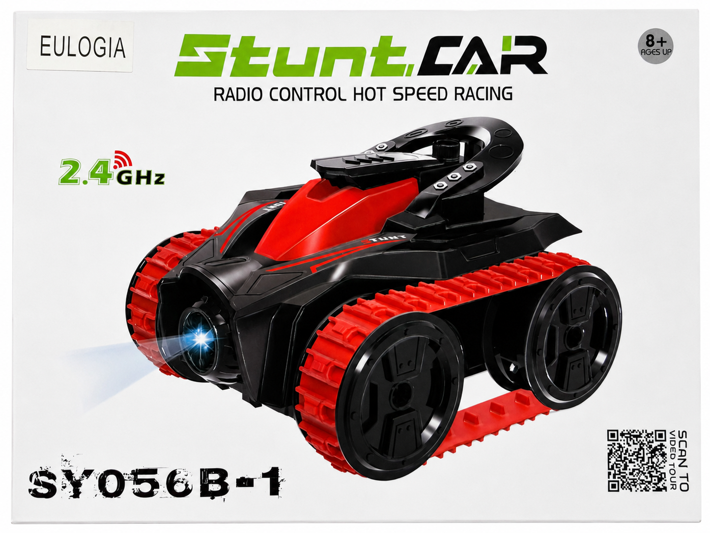 Eulogia RC Stunt Car 2.4GHz 360° Rotating Rechargeable Remote Control Racing Car