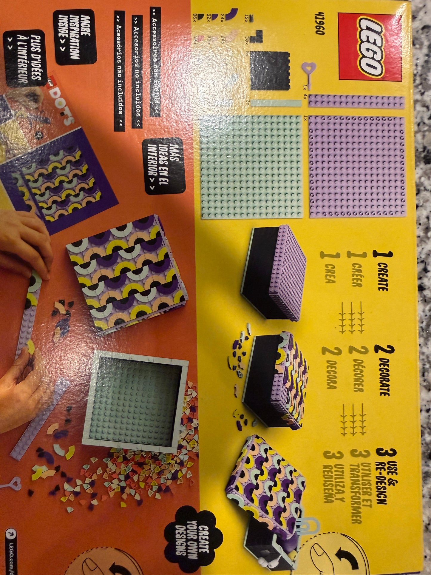 LEGO DOTS Big Box Arts & Crafts Set 41960 DIY Storage Box 479 Pieces Ages 7+