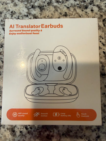 X5 AI Translator Earbuds Bluetooth 5.3 Wireless Sports Headphones Green