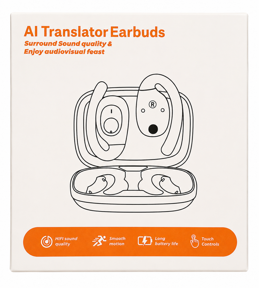 X5 AI Translator Earbuds Bluetooth 5.3 Wireless Sports Headphones Green