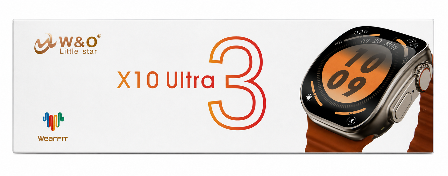W&O Little Star X10 Ultra 3 Smart Watch NFC Voice Assistant WearFit