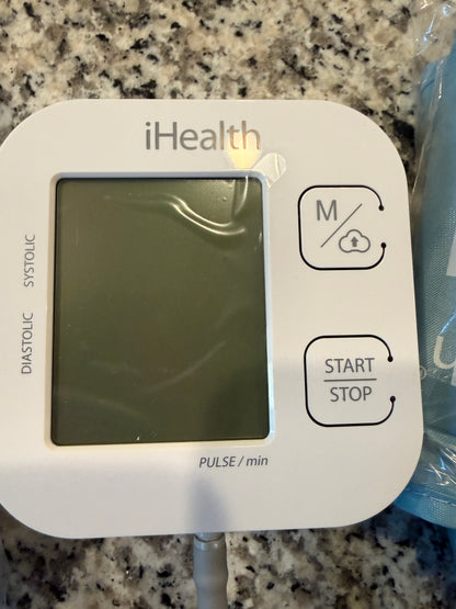 iHealth Track Connected Bluetooth Blood Pressure Monitor Upper Arm Cuff BPA Compatible New
