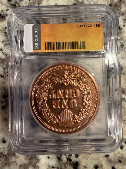 1 oz Copper Indian Head Round ICG Brilliant Uncirculated Copper Bullion Round