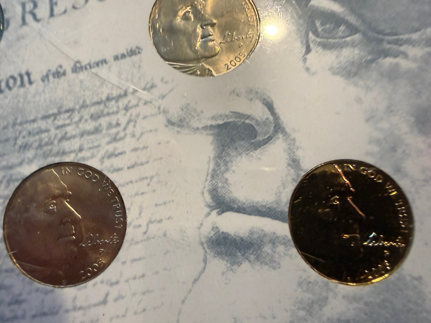 American Bison Nickel Collection 5 Coin Set Colorized Holographic