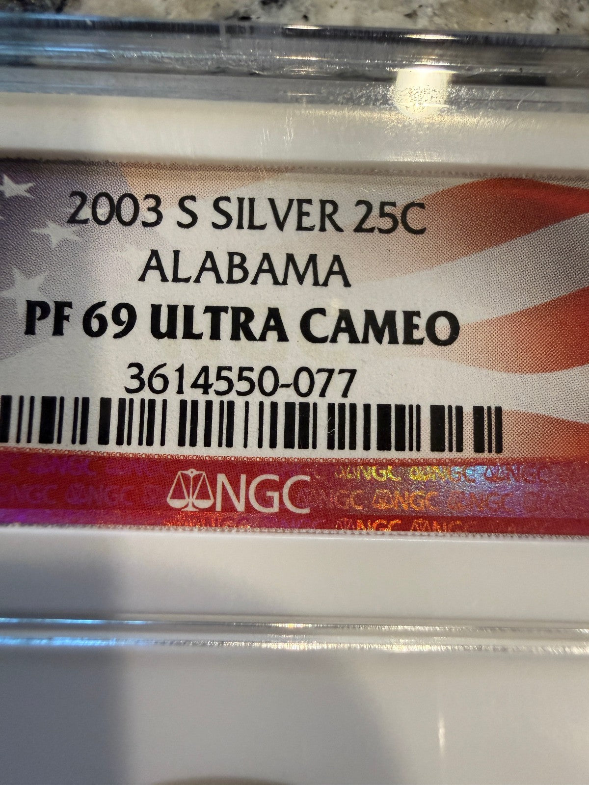 2003-S Silver Alabama State Quarter NGC PF69 Ultra Cameo Proof 90% Silver 25C