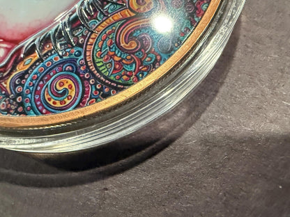 NEW! 5 oz .999 Fine Copper Eye of Vision Art Round – Colorized Psychedelic