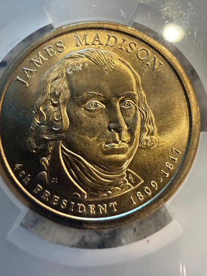 2007-D James Madison Presidential Dollar ICG SP67 Satin Finish Certified $1 Coin