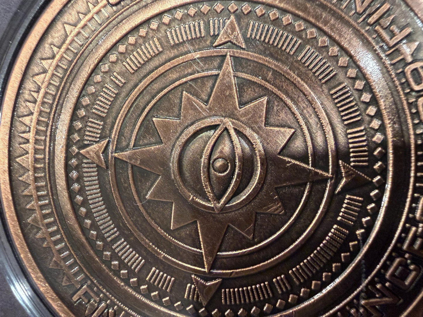 NEW! 5 oz .999 Fine Copper Eye of Vision Art Round – Colorized Psychedelic