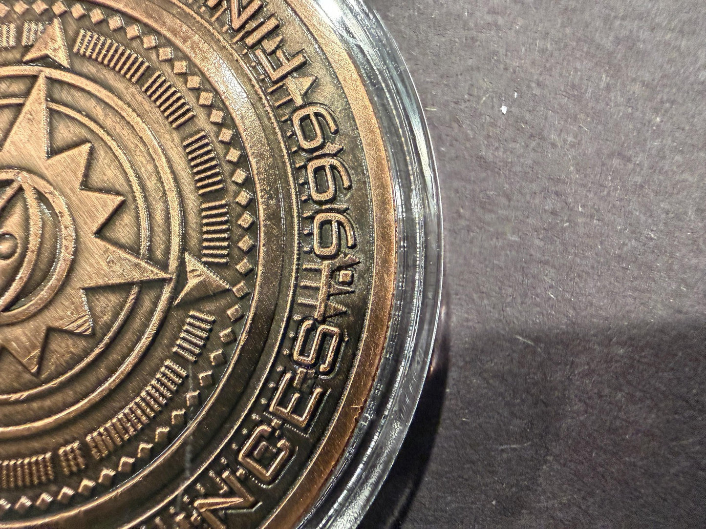 NEW! 5 oz .999 Fine Copper Eye of Vision Art Round – Colorized Psychedelic