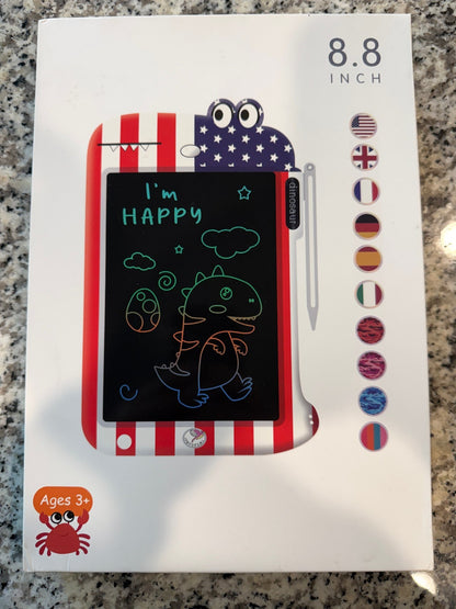 8.8" LCD Writing Tablet for Kids Reusable Drawing Board Toddler Doodle Pad