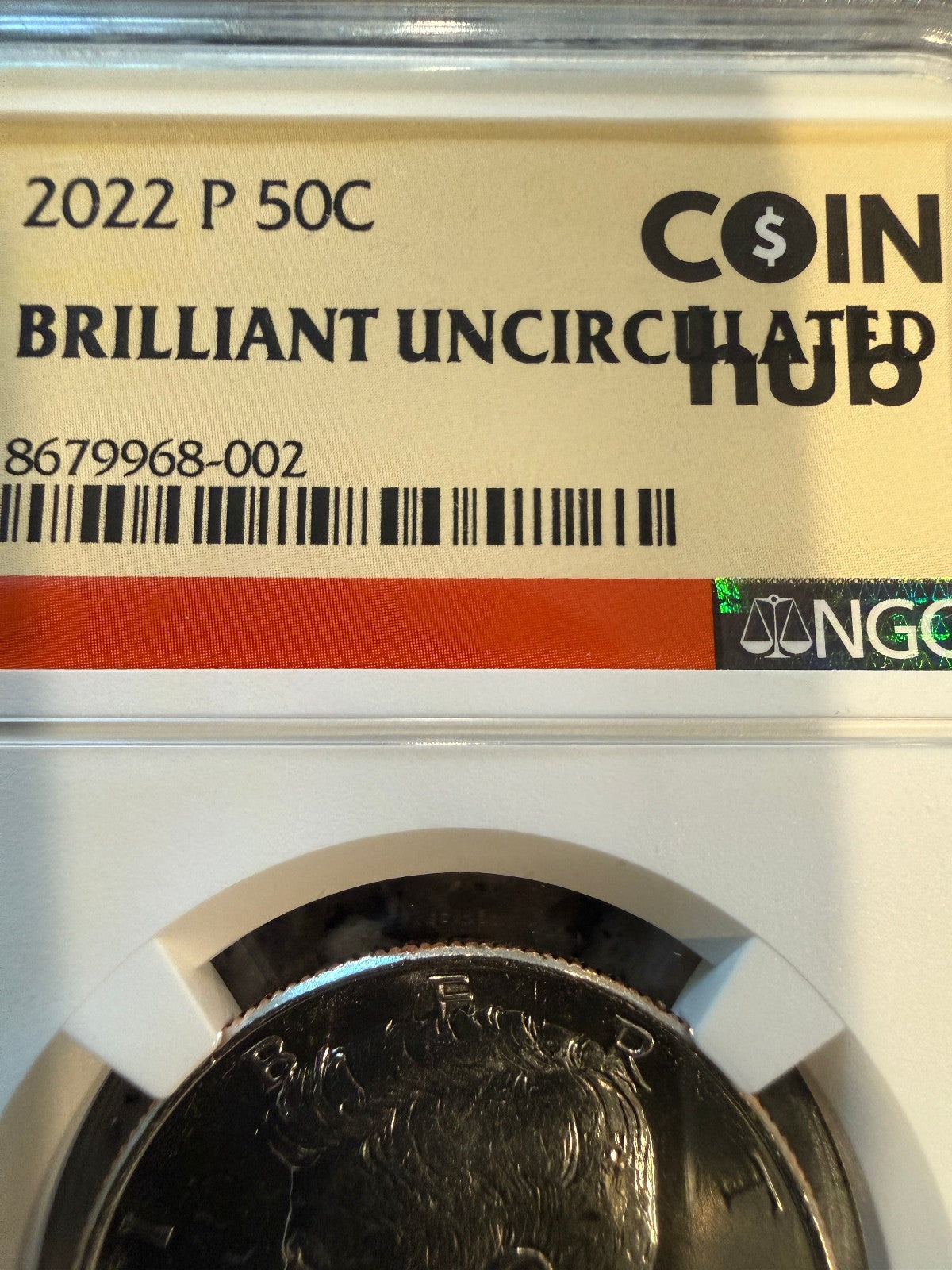 2022 P Kennedy Half Dollar NGC Coin Hub Brilliant Uncirculated 50C US Half