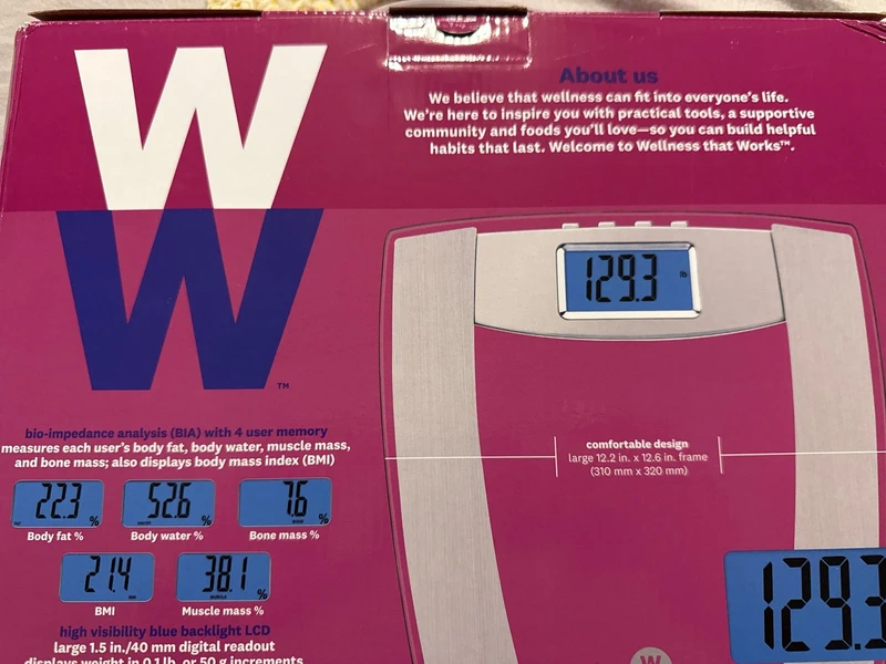 Conair Body Analysis Scale Digital Bathroom Scale BMI Body Fat Water Muscle