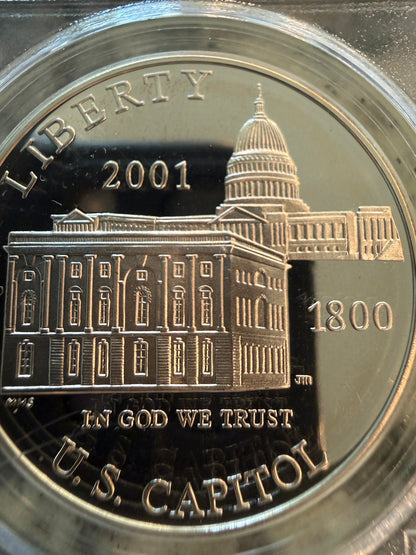 2001-P U.S. Capitol Visitor Center Commemorative Silver Dollar PCGS PR69DCAM Pro