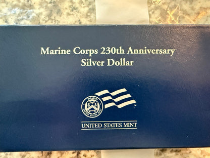 2005 Marine Corps 230th Anniversary Proof Silver Dollar 90% Silver US Mint OGP