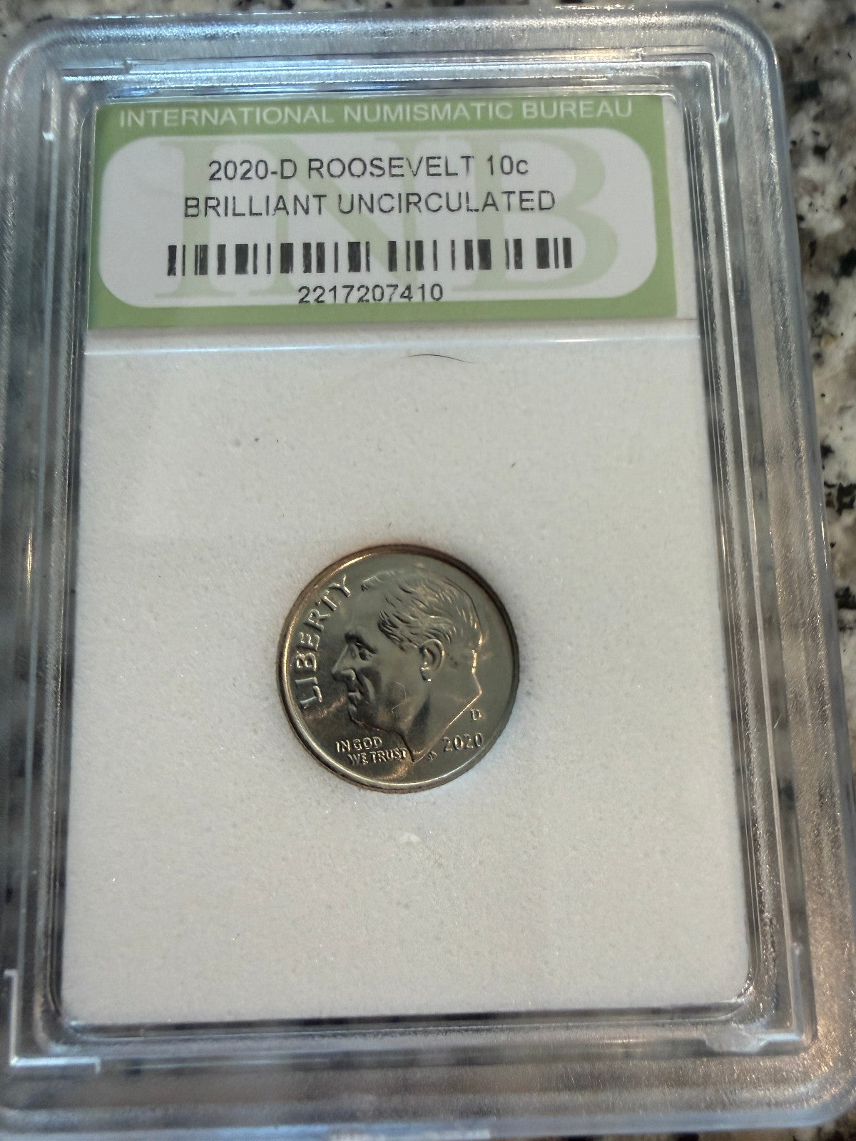 2020-D Roosevelt Dime Brilliant Uncirculated INB Certified One Dime US Coin