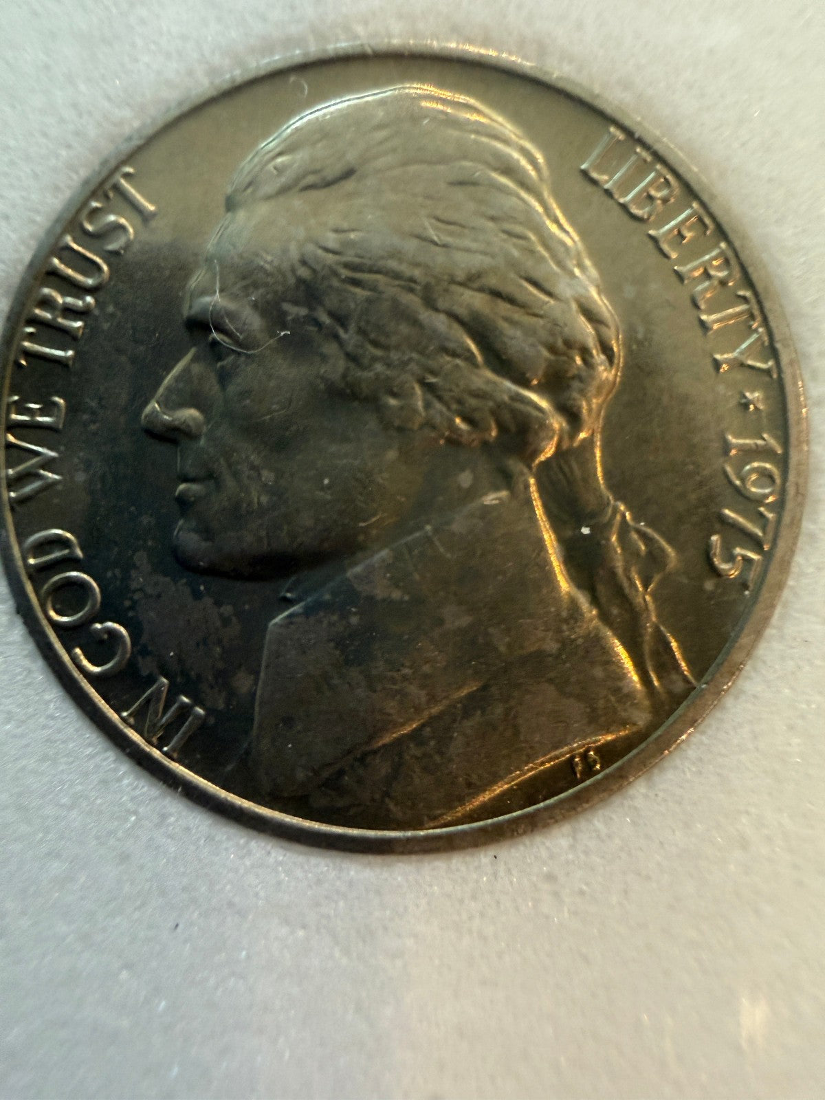 1975 Jefferson Nickel 5C Brilliant Uncirculated INB Certified Monticello Coin