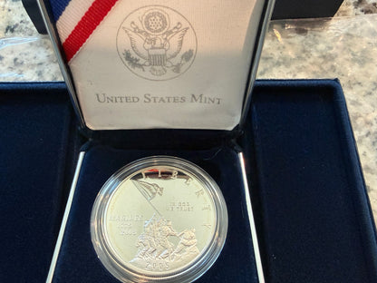 2005 Marine Corps 230th Anniversary Proof Silver Dollar 90% Silver US Mint OGP
