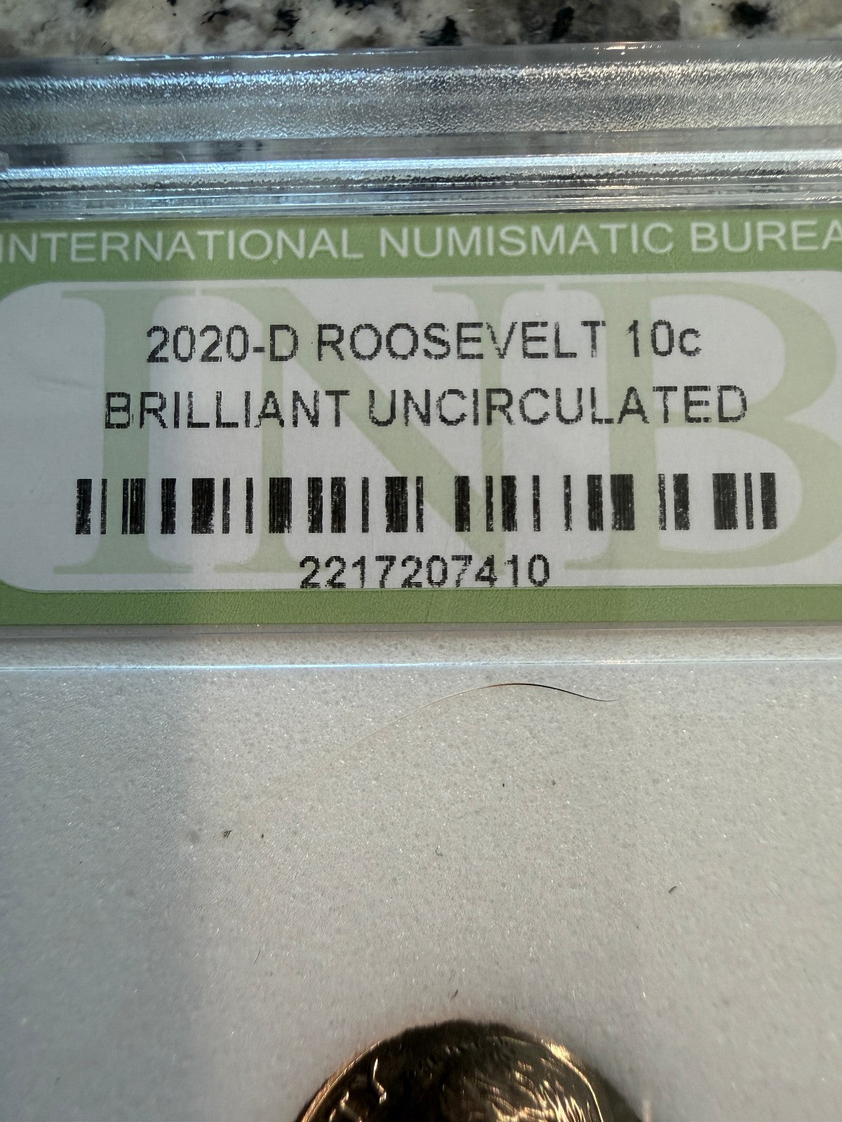 2020-D Roosevelt Dime Brilliant Uncirculated INB Certified One Dime US Coin