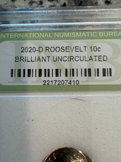 2020-D Roosevelt Dime Brilliant Uncirculated INB Certified One Dime US Coin