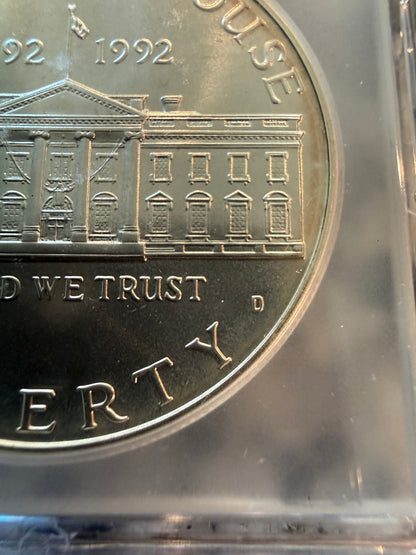 1992-D White House Commemorative Silver Dollar ICG MS69 200th Anniversary Coin