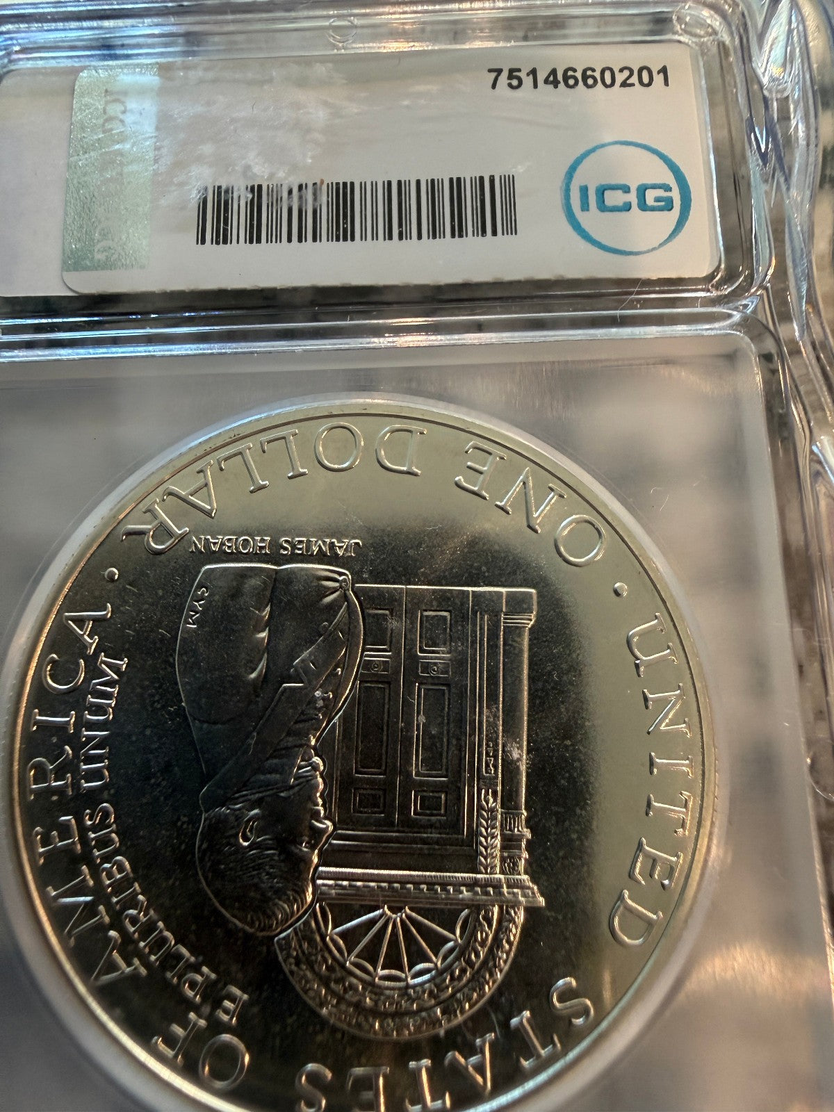 1992-D White House Commemorative Silver Dollar ICG MS69 200th Anniversary Coin